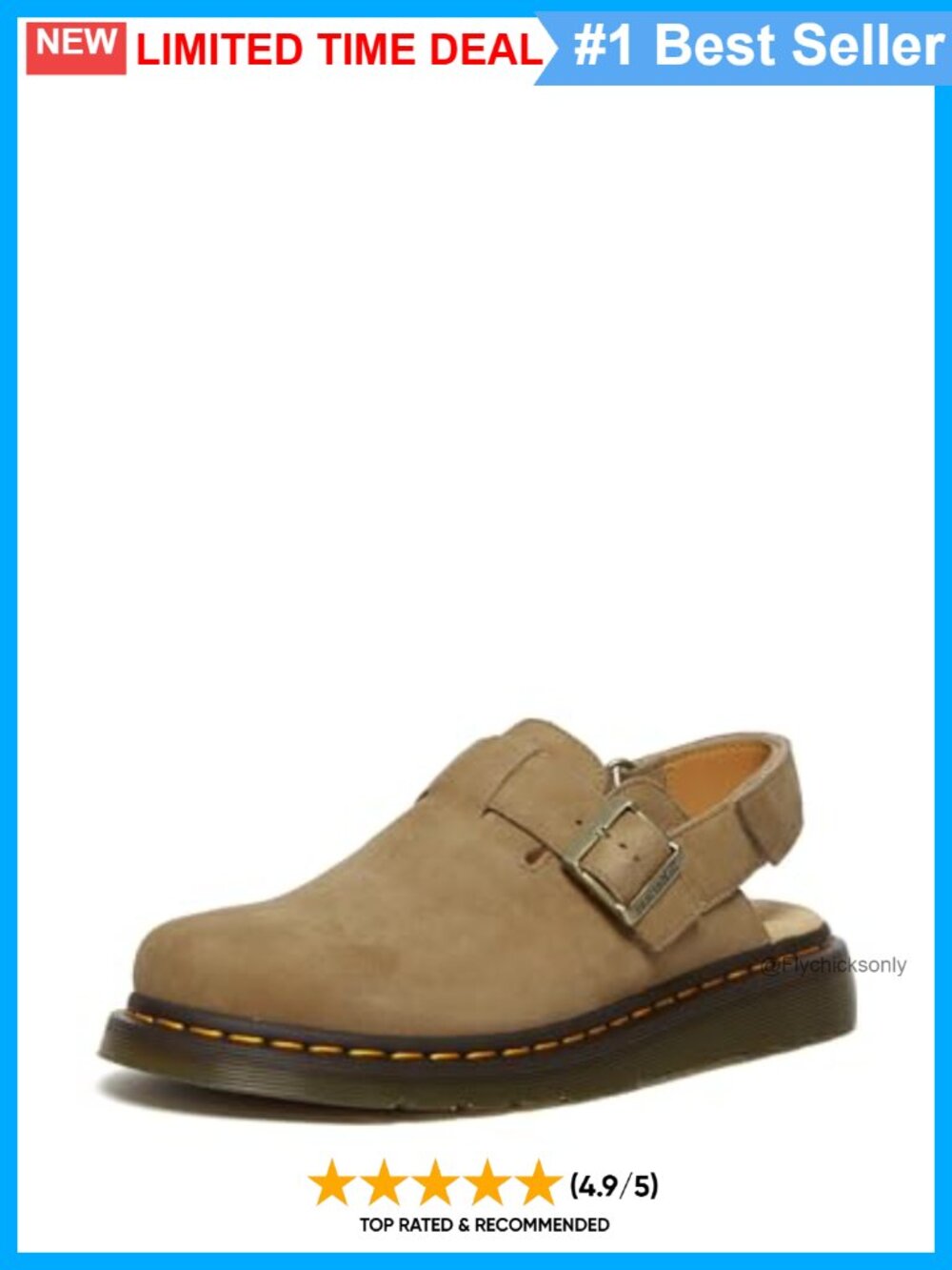 Dr. Martens Jorge II Suede Slingback Mules - Adjustable Strap, Goodyear Welted